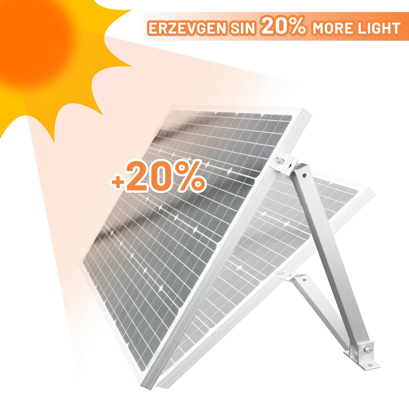 CP-SETUNO Solar Panel Mount, Adjustable Angle 15-40 ° , Solar Panel Kit Mount for 100-500W , Suitable for Boats, Motorhomes, Roo