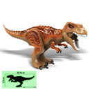 Jurassic Dinosaur Park Dinos World Building Blocks Animals Tyrannosaurus Rex Indominus I-Rex Blue Figures Triceratops Toys