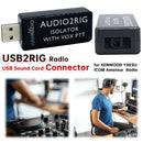 USB2RIG Radio Sound Adapter Support PTT with VOX Control USB Sound Card Connector Adapter TTL/232 Level for KENWOOD YAESU ICOM