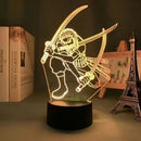 One Piece Monkey D Luffy Figure 3D Illusion LED Night Light Nightlight Touch Flash Light Desk Model Japan Anime Figure Toys