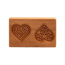 DIY Wooden Shortbread Mold Raspberry Heart Carved Gingerbread Cookie Mold Kitchen Cutter Molds For Valentine's Day Easter Party
