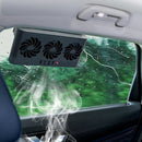 Solar Powered Car Radiator Cooling Fan with 3 Air Outlets Car Window Air Vent Fan USB Powered Auto Ventilation Fan for All Cars
