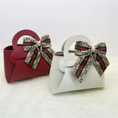 10pcs Easter Leather Mini Gift Bags With Bow Ribbon Packaging Box Wedding for Guest Candy Handbag Bag Birthday Party Decor bag