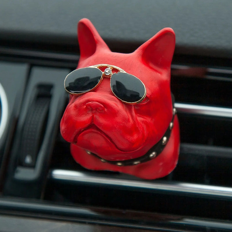 French Bulldog Car Air Freshener Outlet Air Vent Perfume Ornament Essential Oil Fragrance Scent Car Accessories