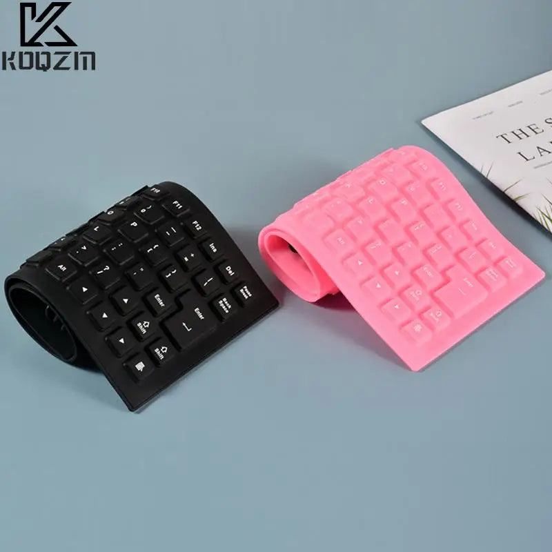 85 Keys Portable Mini USB Keyboard Flexible Waterproof Soft Silicone Gaming Keyboard Tablet Foldable Computer Keyboard Laptop