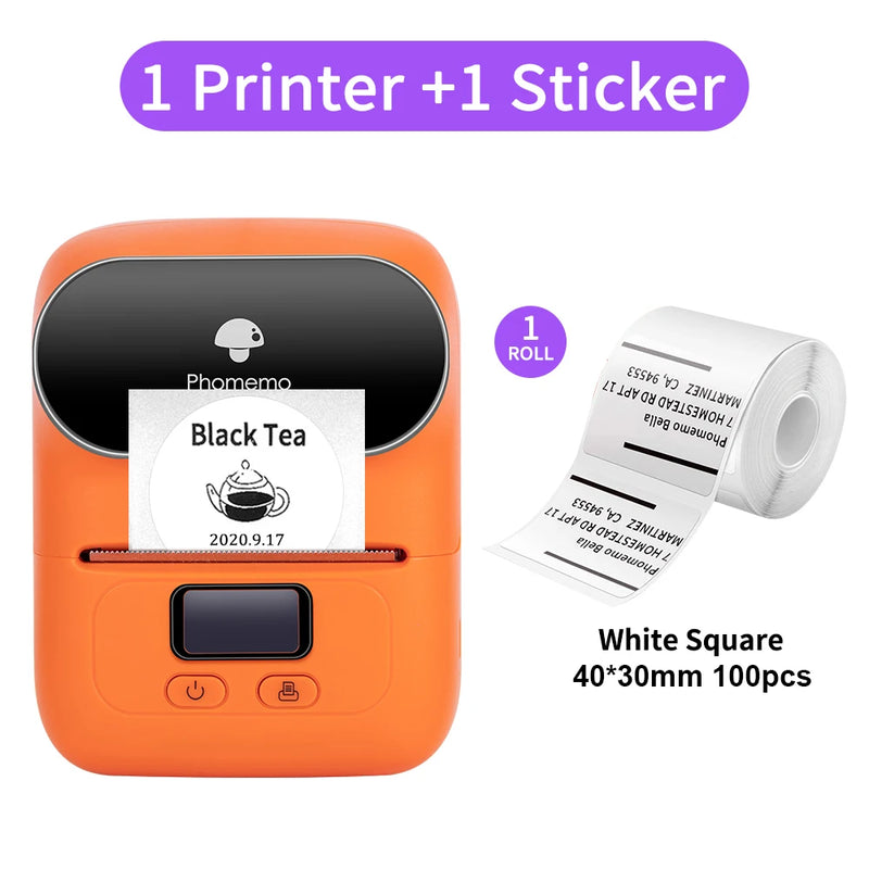 【Dropshipping Proce】Phomemo M110 Thermal Label Printer Wireless Portable Inkless BT Label Printer Use Self Adhesive Labels Paper