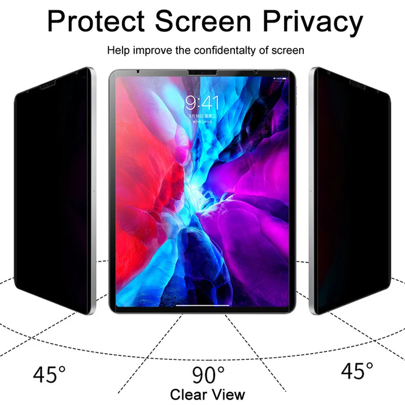 Privacy Screen Protector for Apple iPad Air Pro Mini 1 2 3 4 5 6 7 8 9 10 Magnetic Removable Anti-peep Soft PET Film Anti-Glare