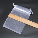 50pcs 7x9 9x12 10x15 11x16 13x18 15x20 17x23cm White Organza Bags Wedding Birthday Party Candy Box Chocolate Packing Gift Bags