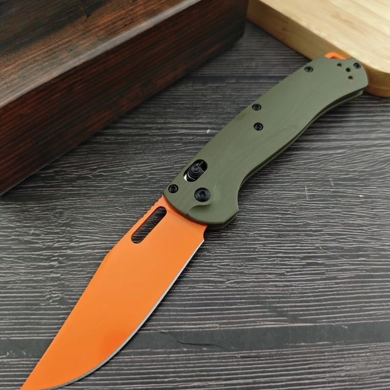 BM 15535 Folding Knife G10 Handle Outdoor Barbecue Cutting Ambidextrous Easy To Carry Multi-purpose Camping Tools Men's Gift