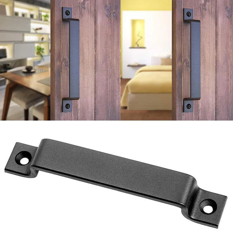 194mm Sliding Barn Door Handle Pull Cabinet Flush Hardware Set Wood Door Handle Interior Door Furniture Handle Hardware