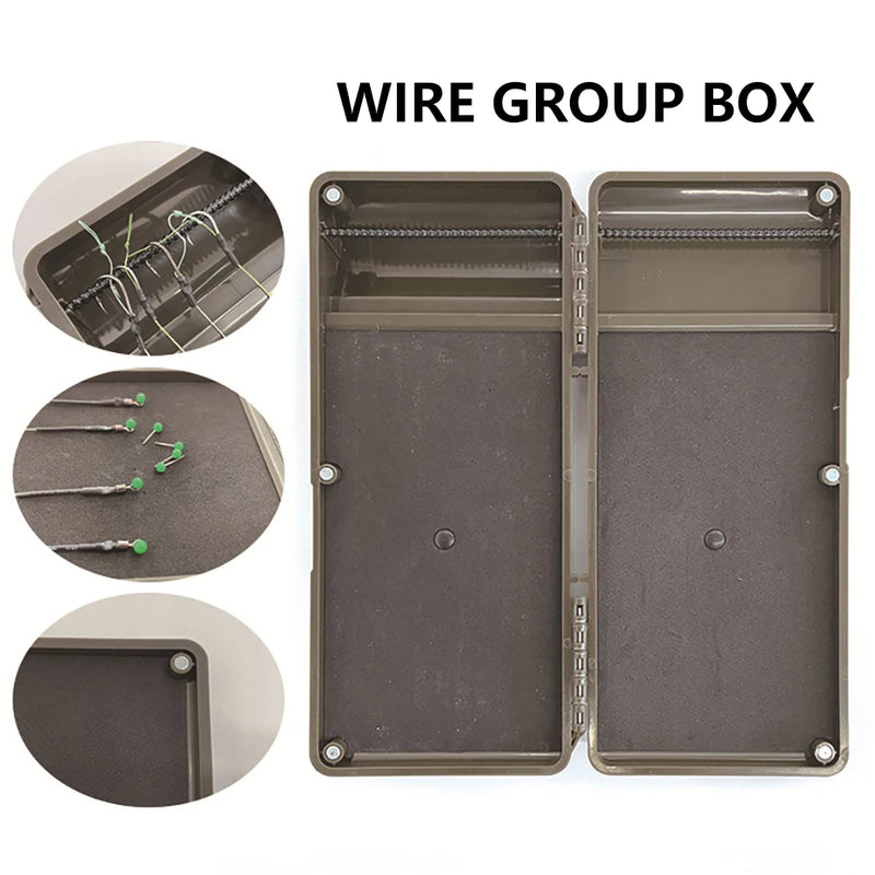 Carp Fishing Tackle Box for Swivels Hooks Carp Rig Hair Ronnie Organizer Box Swivel Line Fished Gear Accessories Storage Case