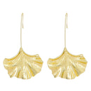 Niche Simple Gold Color Ginkgo Leaf Dangle Earrings For Women Party Birthday Fashion Jewelry Trend Custom Jewelry