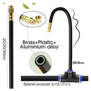 Black 20cm Bendable Brass Nozzle DIY Mist Spray Kit for Garden Courtyard Plants Automatic Atomizing Cooling System 3/8" Hose