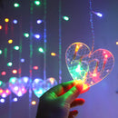 LED Fairy String Lights Heart Shaped Curtain Hanging Light Christmas Garland Outdoor for Party Home Wedding New Year Decor