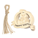 10pcs Wooden Easter Pendants Rabbit Egg Hanging Ornament For Happy Easter Party Home Decoration Kids DIY Painting Gifts Supplies