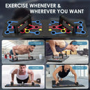 Portable Multifunctional Push-up Board Set With Handles Foldable Fitness Equipment For Chest Abdomen Arms And Back Training