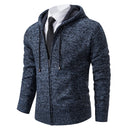 Mens Autumn Winter Sweater Hoodies Fleece Cardigan Zip Jacket Knitting Cardigans Fashion Casual Slim Fit Korean Mens Top Clothes