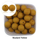 New 20pcs/Lot Silicone Beads 15mm Khaiki Wine Sage Green Coffee Blush Mustard Bison Design For Necklaces Pacifier Jewelry Making