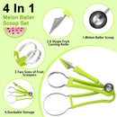 4 in 1 Melon Cutter Scoop Fruit Carving Knife Fruit Cutter Dig Pulp Separator Kitchen Gadgets Acces