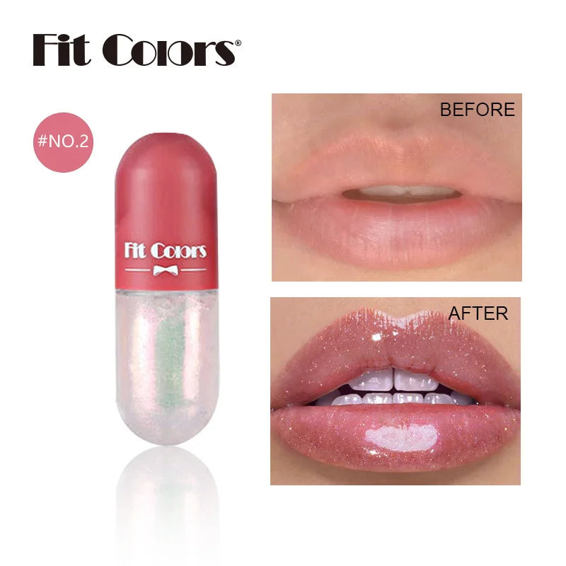 Mini Capsule Liquid Lip Blam Moisturizing Transparent Color Changing Lip Plumping Oil Mirror Jelly Plumping Lip Gloss Cosmetic