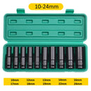 1/2Inch Drive 6-Point Impact Socket Set 10-20 pcs/set 8-32mm Metric Sizes Carbon Steel Impact Socket Set with Hard Storage Box