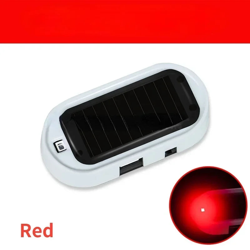 Car Fake Security Light Solar Powered Simulated Dummy Alarm Wireless Warning Anti-Theft Caution Lamp LED Flashing Imitation