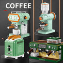Simulation of modern coffee machine building blocks bread machine  puzzle assembly toy decoration retro nostalgia