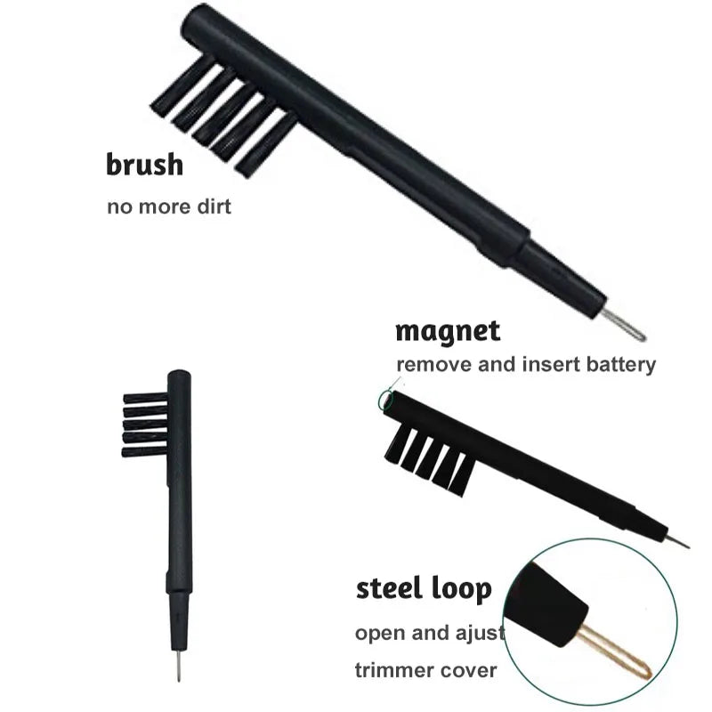 6 Pieces Hearing Aid Cleaning Brush Hearing Amplifier Brushes with Wax Loop and Magnet