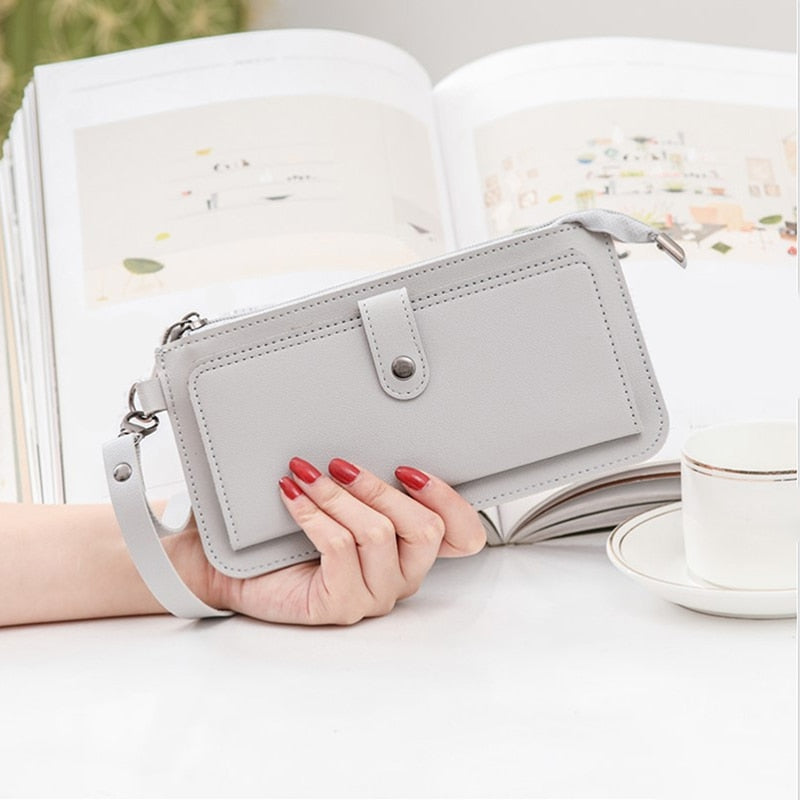 New Fashion Pu Leather Women Wallet Clutch Women&