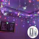 3.5m Butterfly LED STRING Strip Festival Holiday Icicle Curtain LIGHTS CHRISTMAS WEDDING Lamps 100SMD 110V/220V EU/US/ Plug