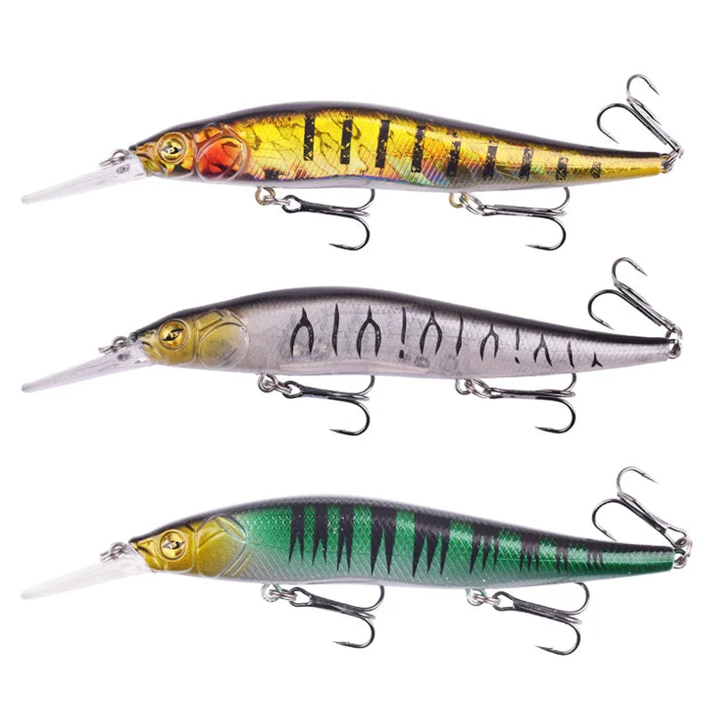 1pcs Minnow Fishing Lure 13.5cm 16g Laser Hard Plastic Pesca Wobbler Swimbaits Artificial Bait Crankbait Treble Hooks Tackle