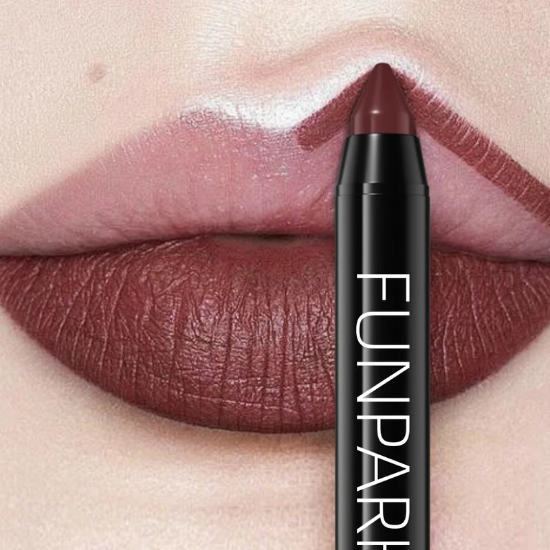16 Color Nude Brown Lipliner Pen Waterproof Lipstick Sexy Red Matte Contour Lip Tint Lasting Lips Korean Makeup product lipgloss