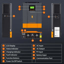 PowMr 3.2KW 24V Hybrid Solar Inverters 12V V Pure Sine wash 80A MPPT Solar Charge Controller Charges lithium Battery With WIFI