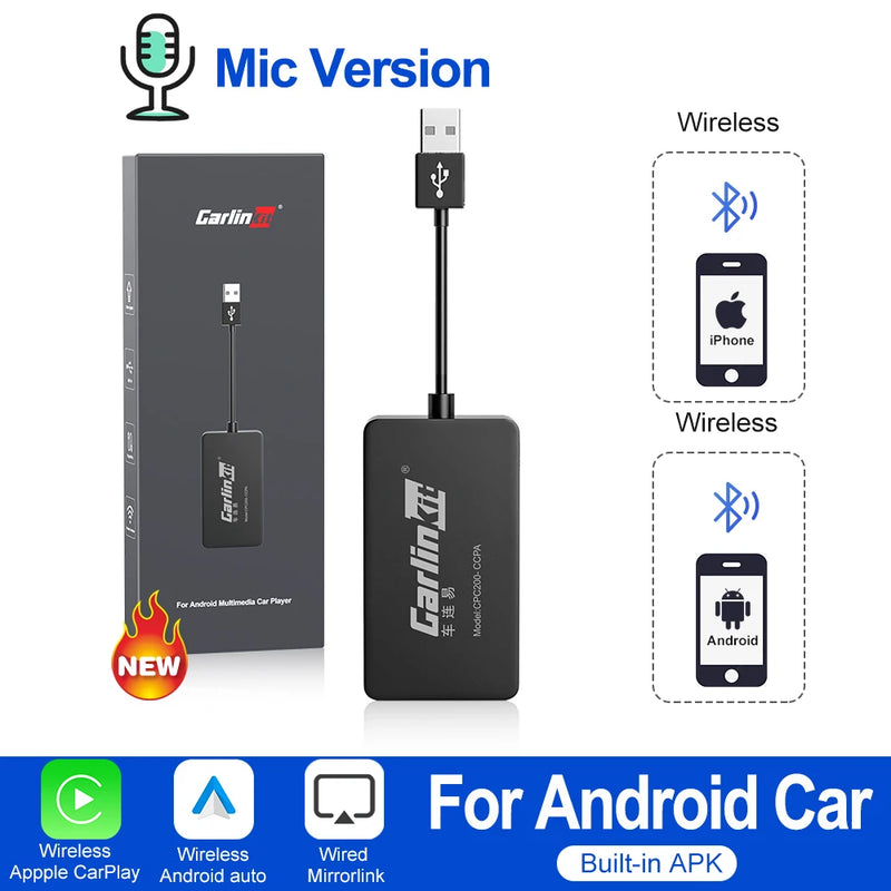 Wireless CarPlay Dongle for Android Car Wireless Android Auto Carlinkit Car Play iOS Mirror Screen Mirrorlink USB Adapter CCPA