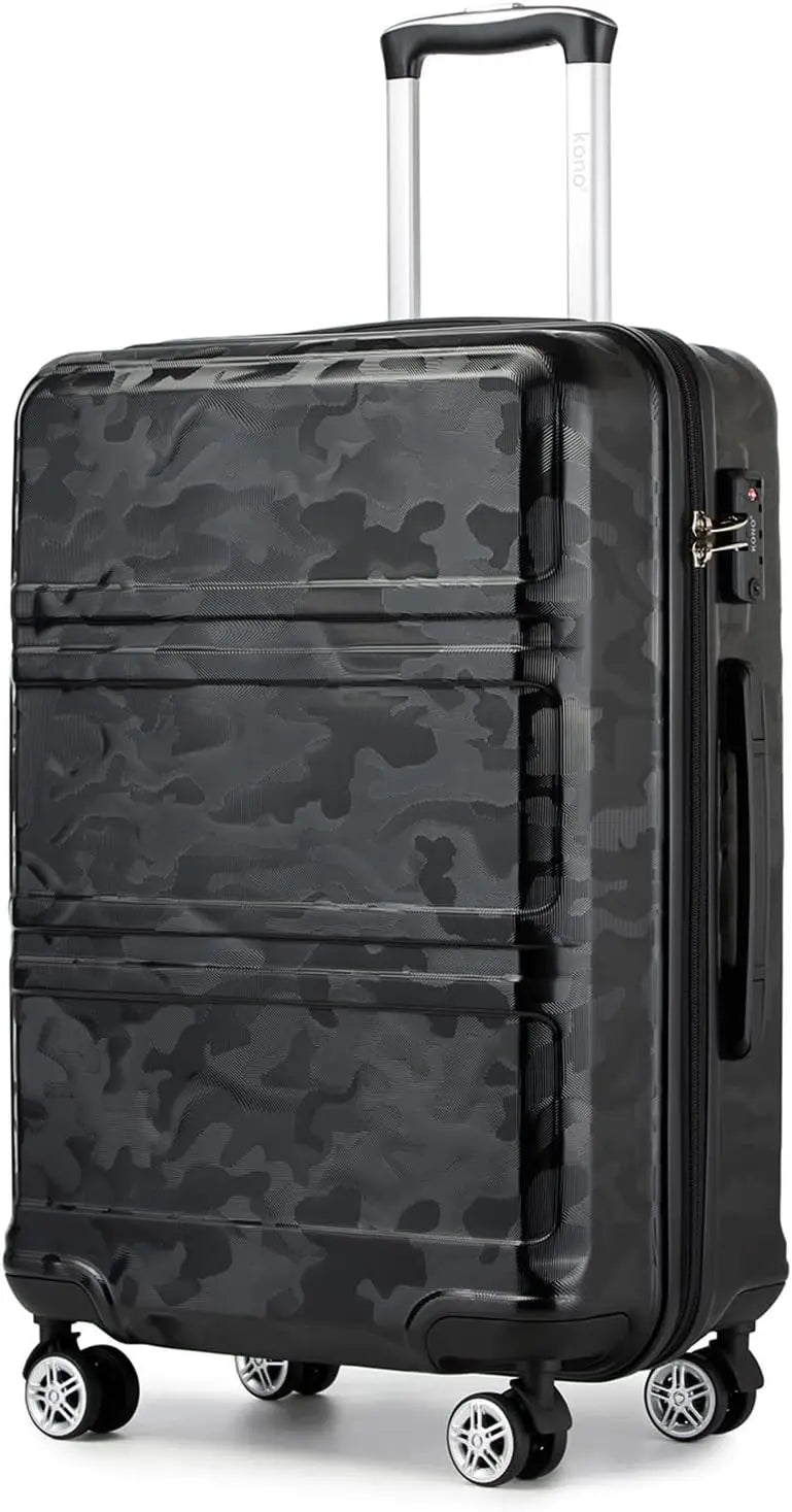 KONO TSA Lock, suitcase (M/L/XL) TONO Hard Case, Lightweight ABS Trolleys with Twin wheels