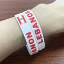 2pcs Lebanon Flag Silicone Bracelets Sports Game Wristbands National Wrist Strap for Men Women Rubber Band Fashion Accessories