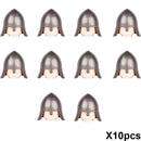 MOC Medieval Accessories Series Building Blocks Military Army Soldier Armour Shield Helmet Sword Crown Weapon Knight Bricks Toys