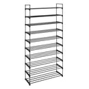 SONGMICS 10 Tier Shoe Rack High Shoe Rack Slim Shoe Rack Storage Metal Space Saving Dressing Room Entrance 30 x 94 x 206 cm