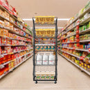 5-Tier Retail Display Rack Black 100kg Total Capacity  Fruit Vegetable Snack Basket for Home, Market/Grocery Use