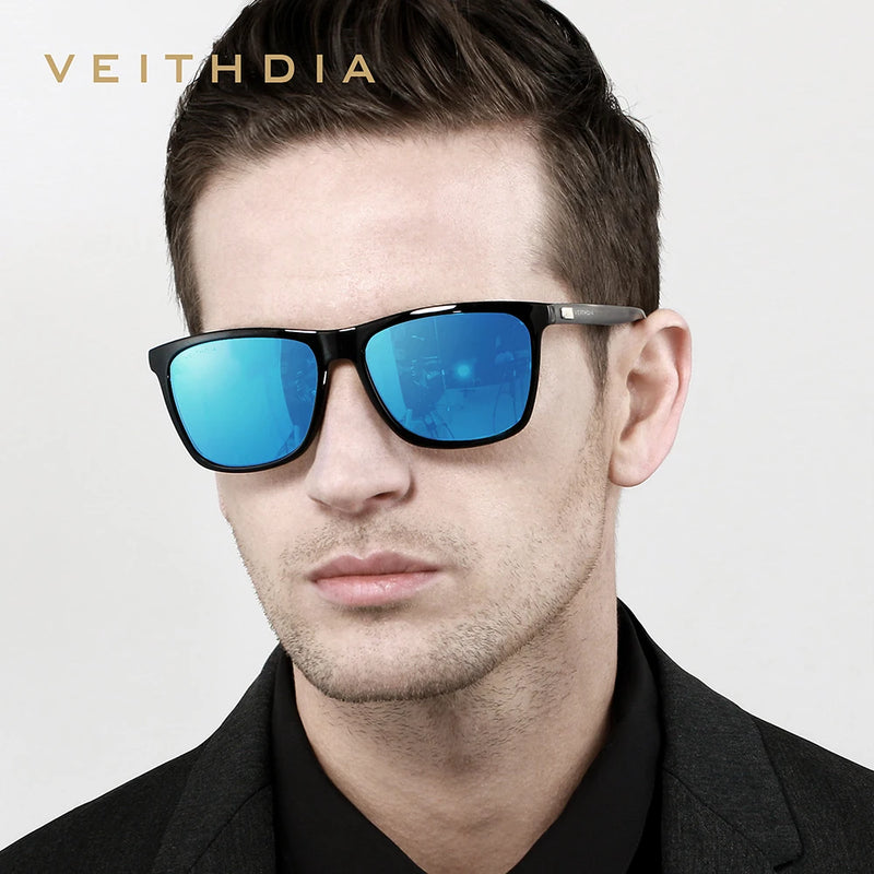 VEITHDIA Sunglasses Pilot Men Brand Driving Fashion Polarized UV400 Lens Unisex Vintage Eyewear Male Glasses For Women VT6108