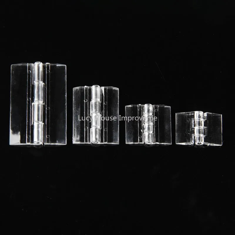 10Pcs/5pcs/set 25X33MM/30X34MM/45X38MM Transparent Plastic Folding Hinges Durable Clear Acrylic Hinge Tools