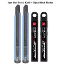 Fizz Metal Utility Knife Blade Paper Cutter Aluminum Alloy Pocket Knifes with Self-Locking Design Stationery Supplies