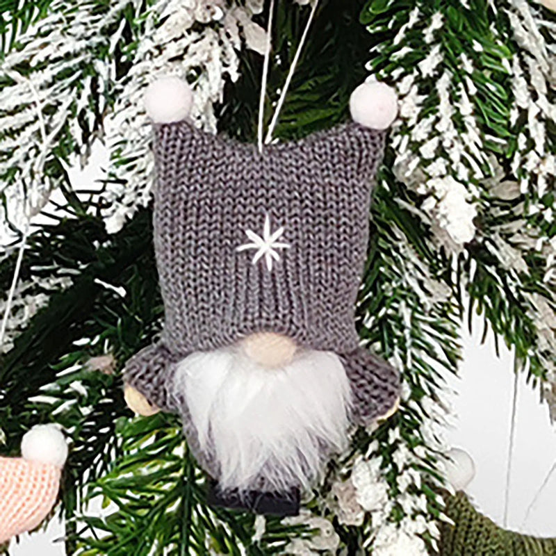 Christmas Wool Cute Faceless Plush Doll Gnome Decoration Handmade Hanging Pendant Room Standing Pose Household Tree Decor Natal