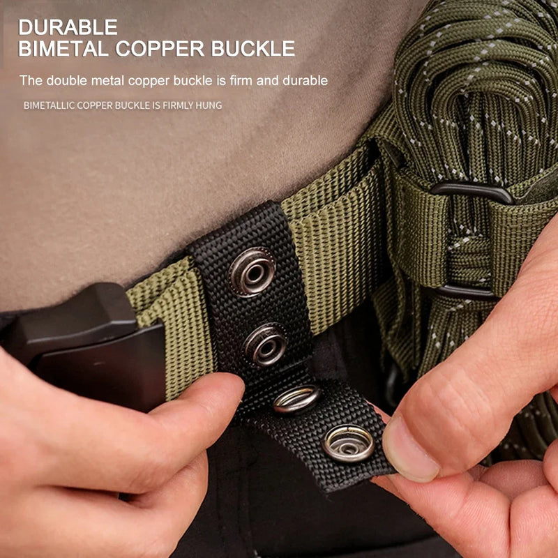 2-10Pcs Tactical Belt Buckle Heavy Duty Belt Keeper Outdoor Camp Hiking EDC Nylon Backpack Waist Fastener Belt Key Hook Buckle