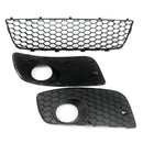 Set of 3 For 06-09 VW MK5 Jetta /GLI /GTI Front Bumper Grille Honeycomb Style