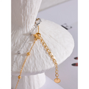 Yhpup Colorful Waterproof Natural Stone Flower Drop Stainless Steel Chain Aesthetic Necklace Fashion Collar Jewelry for Women