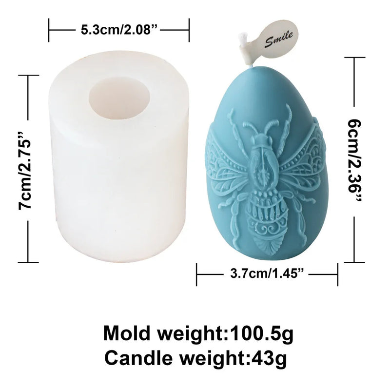 Easter Embossed Silicone Mould Easter Egg Candle Molds Diy Aromatherapy Plaster Graffiti Eggs Candle Making Kit Diy Craft Tools