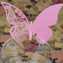 50pcs/set Wedding Table Decoration Place Cards Laser Cut Bird Heart Floral Wine Glass Place Cards For Party Decoration