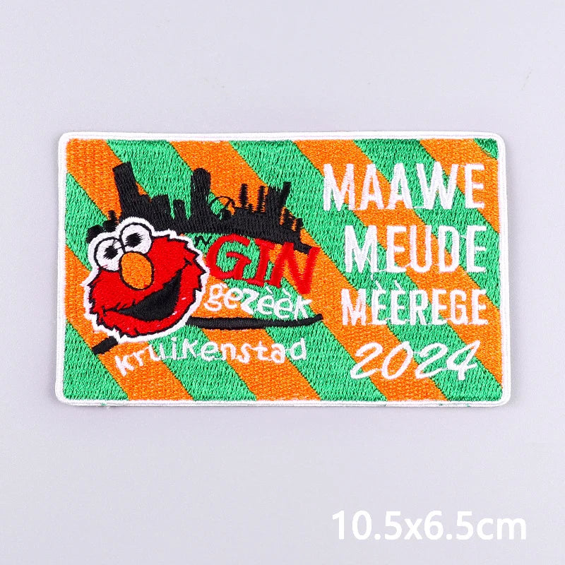 2024 Netherland Oeteldonk Emblem Embroidery Patches For Clothes Carnival Frog Iron On Patch Thermoadhesive Patch For Gift DIY