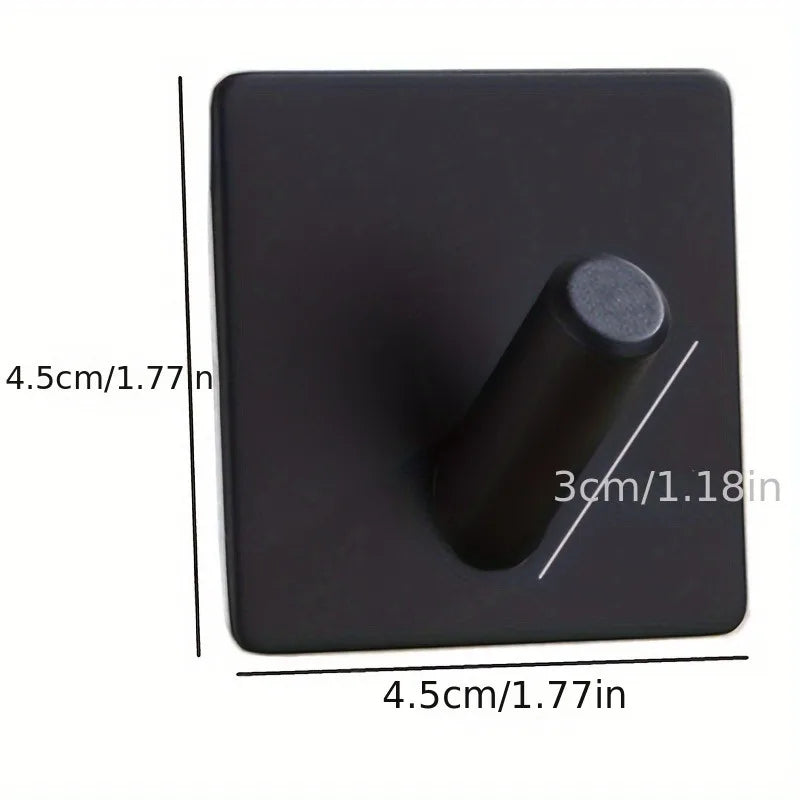 Black Robe Hook Wall Hook Towel Hook for Bathroom Stainless Steel Coat Hook Rustproof Hook Hanger for Kitchen Hardware